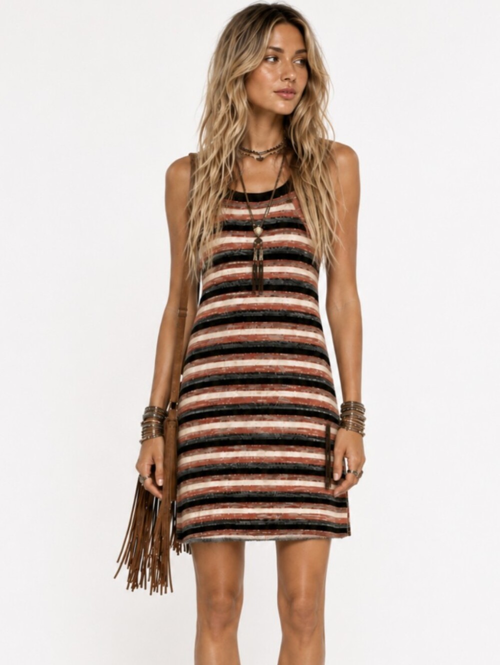 Free People Retro Ruby Crochet Knit Dress Boho Festival Size Medium